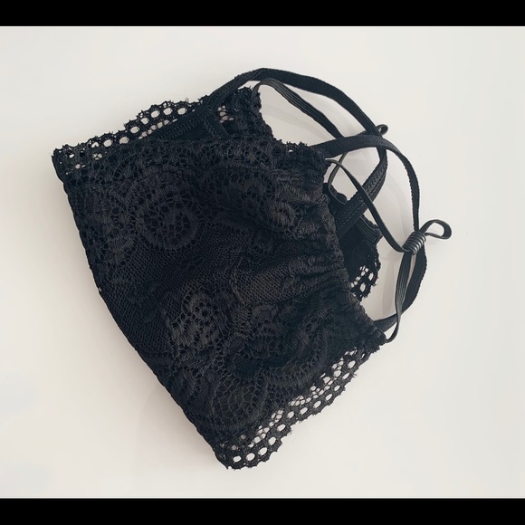 Black Lace Face Mask + BONUS cotton face mask - Picture 5 of 5